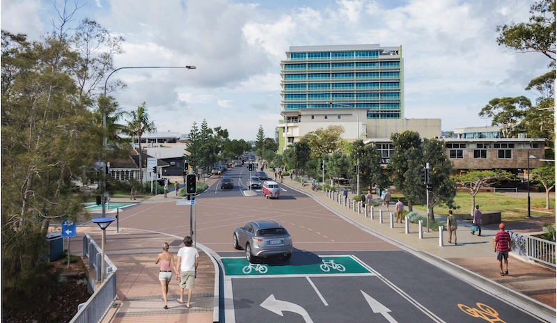 Artist impression of Duporth Avenue, The Esplanade and First Avenue intersection.